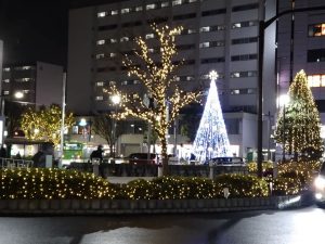竹ノ塚駅ライトアップ